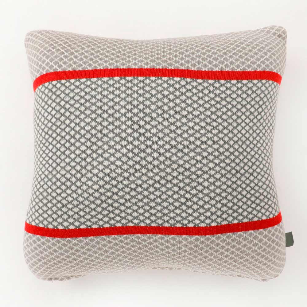 Cushion Cover, (i509_3_16_1), Cushion With Black, Grey & Red Color, Cushion For Living & Bedroom Area, Cushion - VT15176