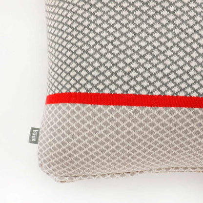 Cushion Cover, (i509_3_16_1), Cushion With Black, Grey & Red Color, Cushion For Living & Bedroom Area, Cushion - VT15176