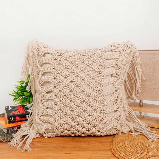 Cushion, (i504_1_16_1), Cushion With Off-White  Color, Cushion For Living & Bedroom Area, Cushion - VT15178