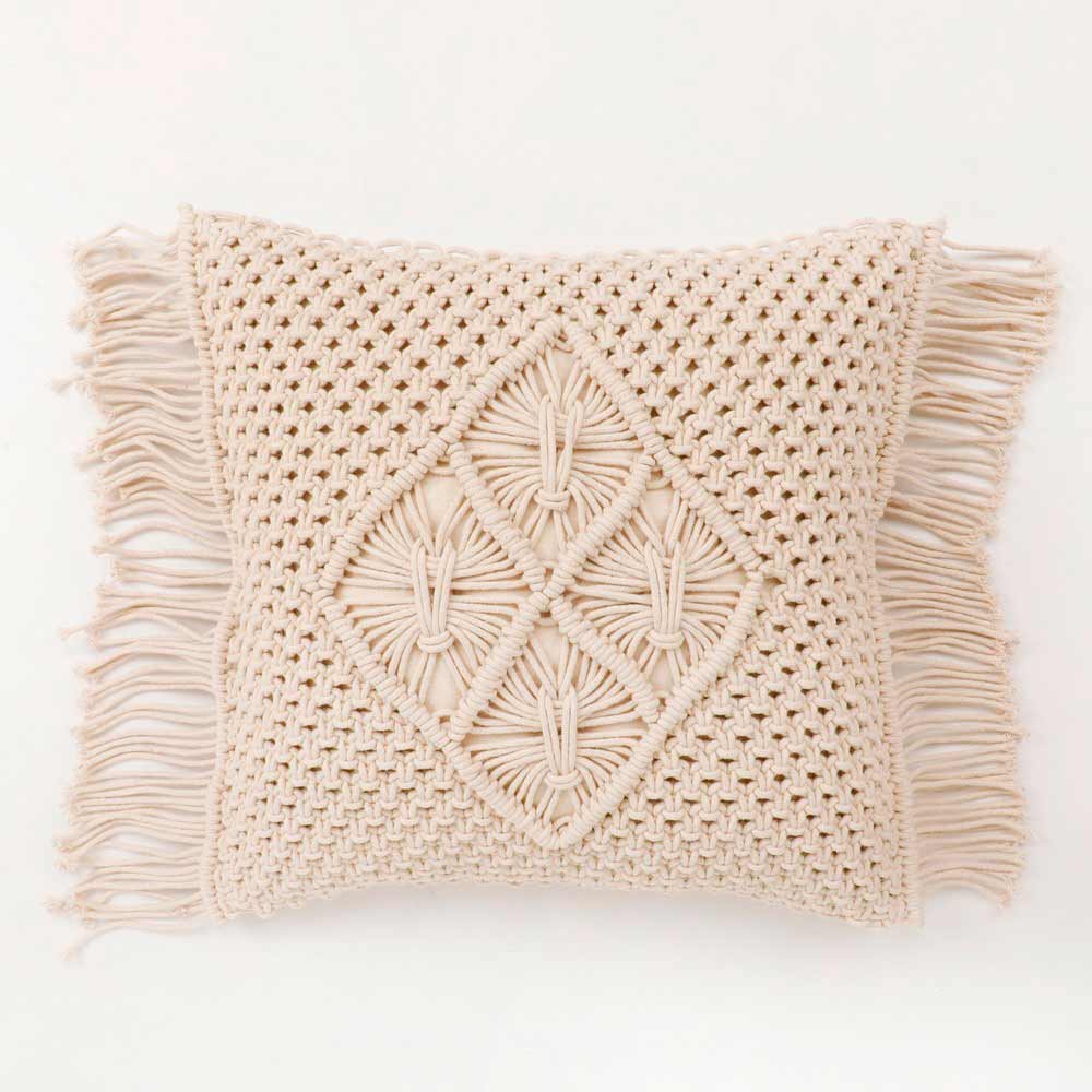 Cushion Cover, (i500_1_16_1), Cushion With Off-White  Color, Cushion For Living & Bedroom Area, Cushion - VT15182