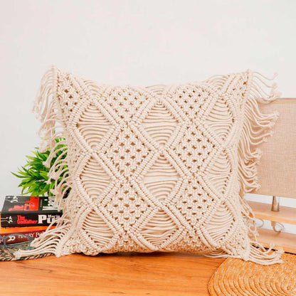 Cushion Cover, (i499_1_16_1), Cushion With Off-White  Color, Cushion For Living & Bedroom Area, Cushion - VT15183