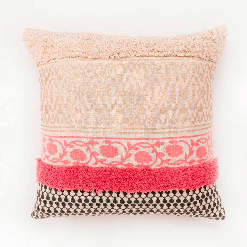 Cushion Cover, (i484_2_20_1),Cushion With Red, Black & Golden Color, Cushion For Living & Bedroom Area, Cushion - VT15186