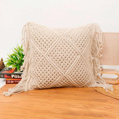 Cushion Cover, (i476_1_16_1), Cushion With OFF-White Color, Cushion For Living & Bedroom Area, Cushion - VT15194