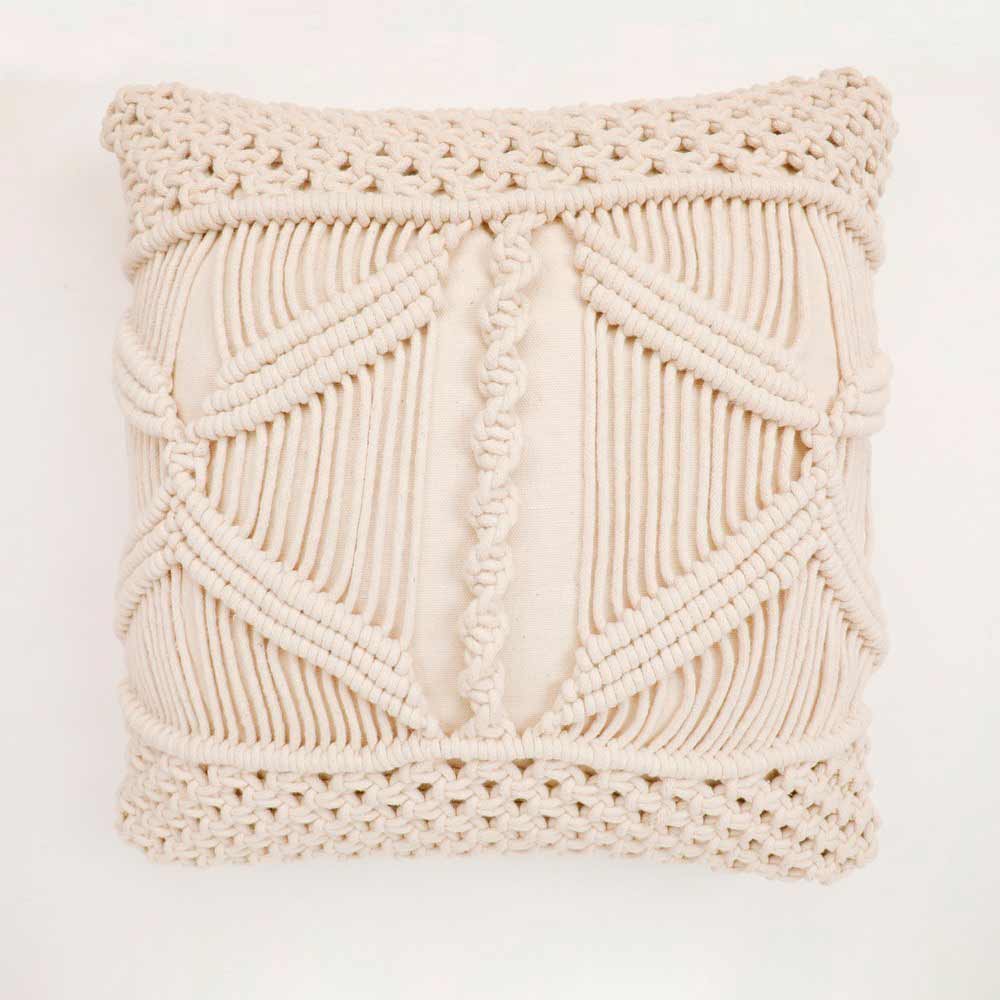 Cushion Cover, (i472_1_16_1), Cushion With OFF-White Color, Cushion For Living & Bedroom Area, Cushion - VT15198