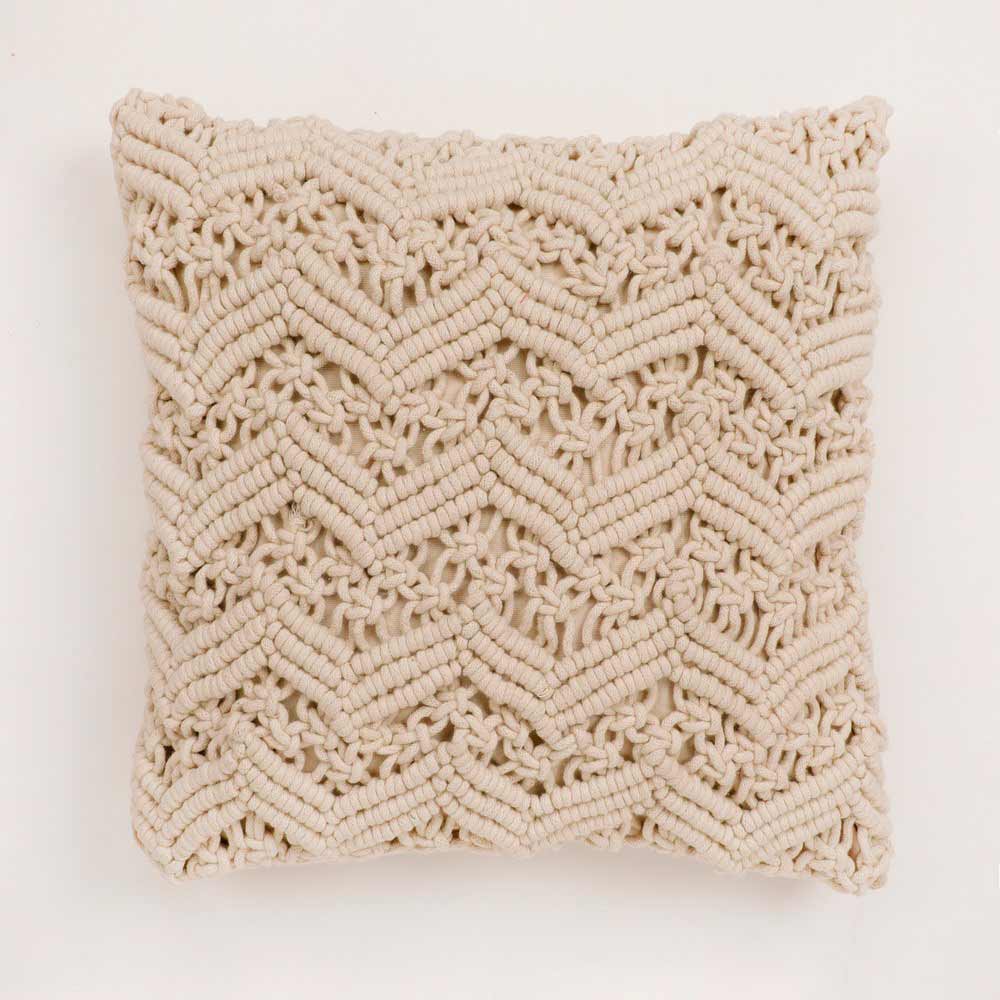 Cushion Cover, (i471_1_16_1), Cushion With OFF-White Color, Cushion For Living & Bedroom Area, Cushion - VT15199