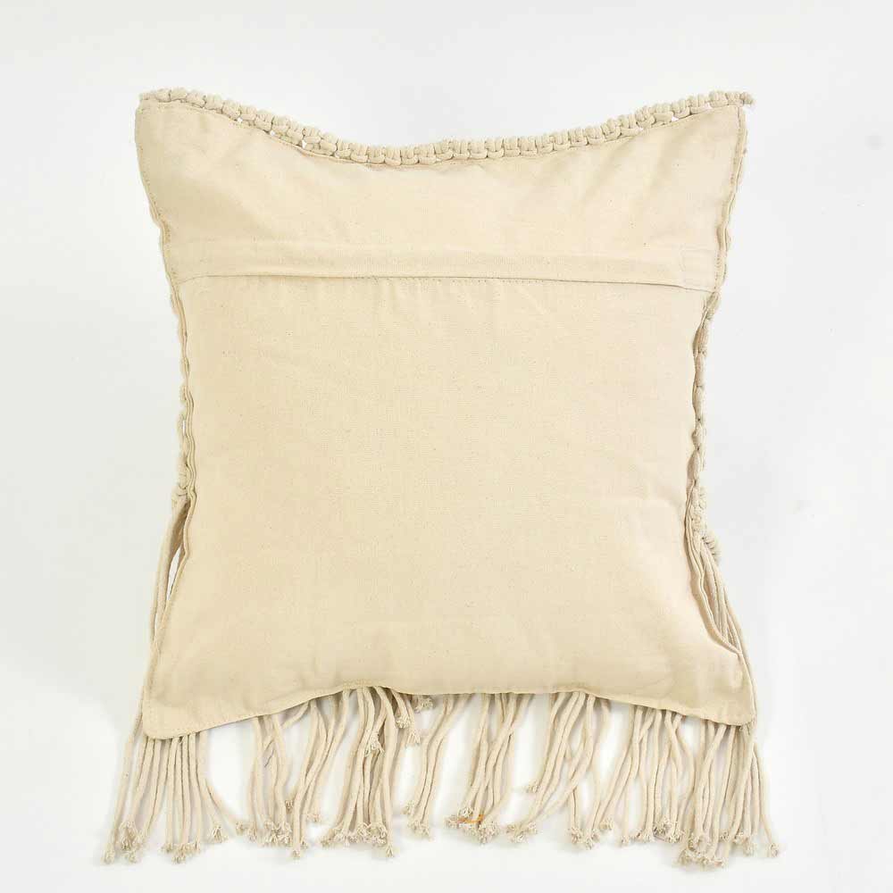 Cushion Cover, (i462_1_16_1), Cushion With OFF-White Color, Cushion For Living & Bedroom Area, Cushion - VT15205