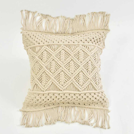 Cushion Cover, (i460_1_16_1), Cushion With OFF-White Color, Cushion For Living & Bedroom Area, Cushion - VT15207