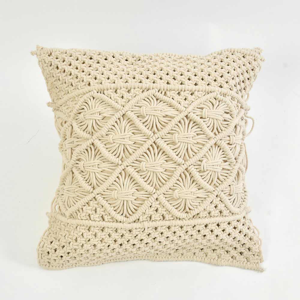 Cushion Cover, (i459_1_16_1), Cushion With OFF-White Color, Cushion For Living & Bedroom Area, Cushion - VT15208