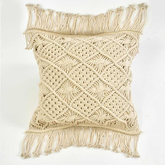 Cushion Cover, (i458_1_16_1), Cushion With OFF-White Color, Cushion For Living & Bedroom Area, Cushion - VT15209