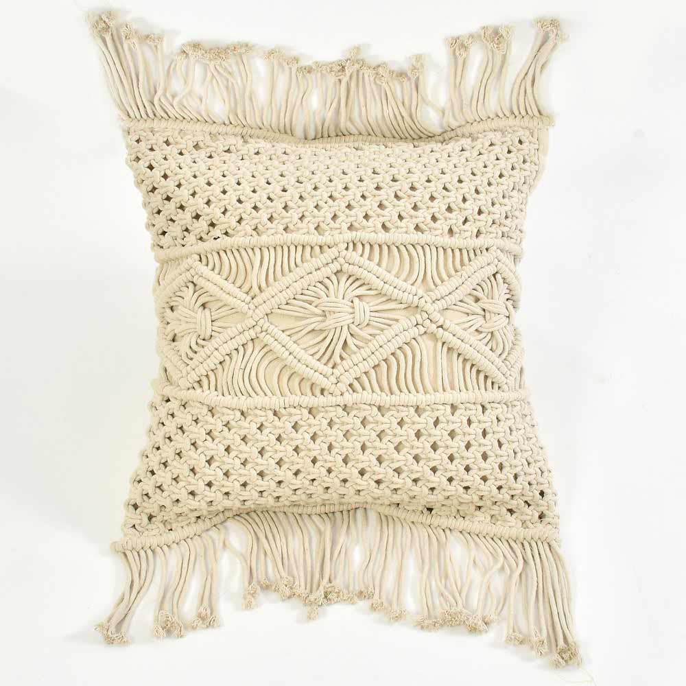 Cushion Cover, (i453_1_16_1), Cushion With OFF-White Color, Cushion For Living & Bedroom Area, Cushion - VT15213