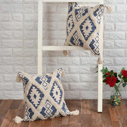 Cushion Cover, (i452_3_16_1), Cushion With Blue Color, Cushion For Living & Bedroom Area, Cushion - VT15216