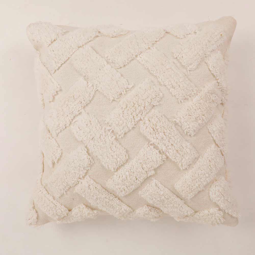 Cushion Cover, (i450_1_16_1), Cushion With White Color, Cushion For Living & Bedroom Area, Cushion - VT15218