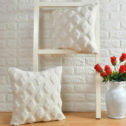 Cushion Cover, (i342_1_16_1), Cushion With White Color, Cushion For Living & Bedroom Area, Cushion - VT15234