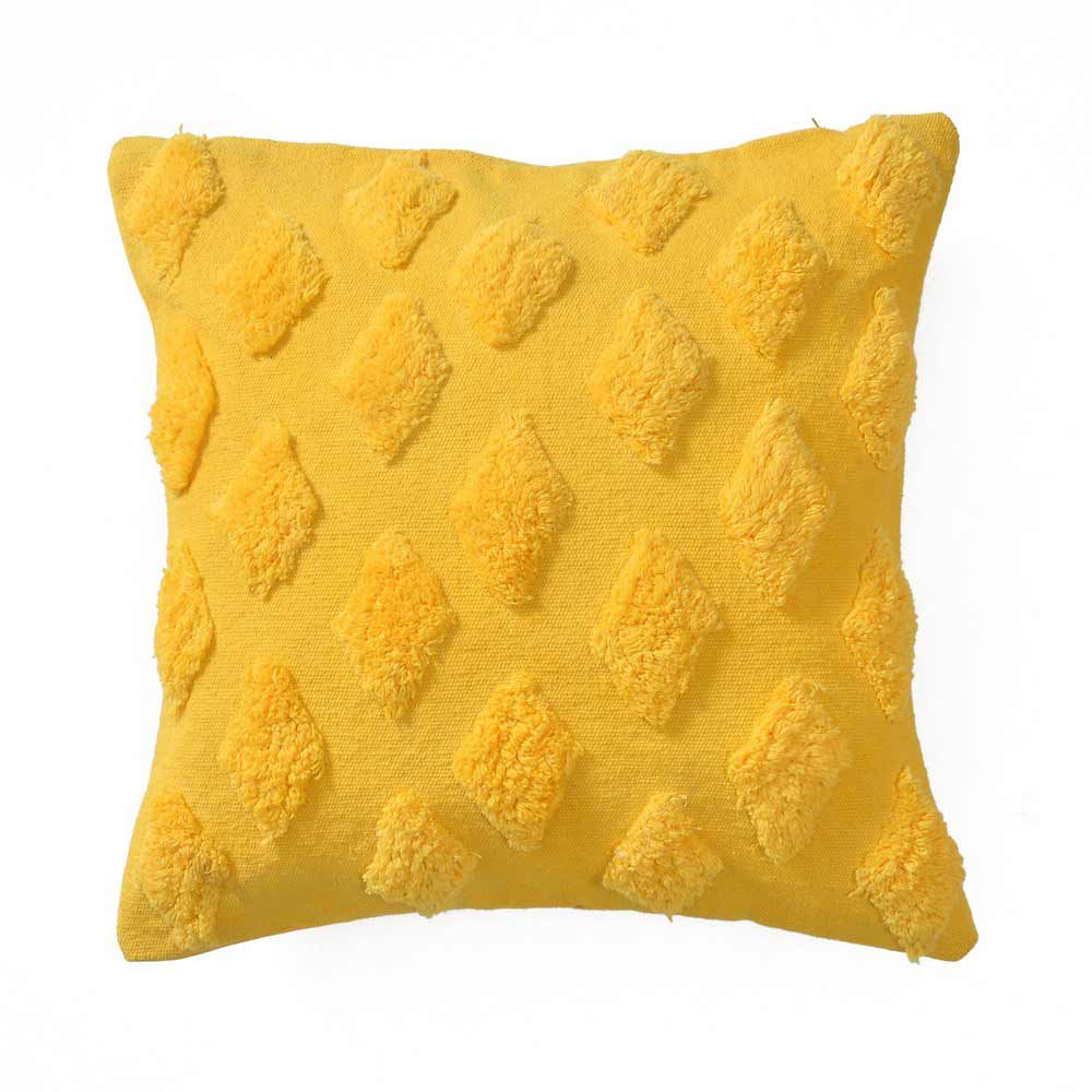 Cushion Cover, (i342_3_20_1), Cushion With Yellow Color, Cushion For Living & Bedroom Area, Cushion - VT15239