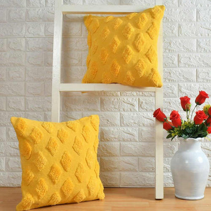 Cushion Cover, (i342_3_24_1), Cushion With Yellow Color, Cushion For Living & Bedroom Area, Cushion - VT15240