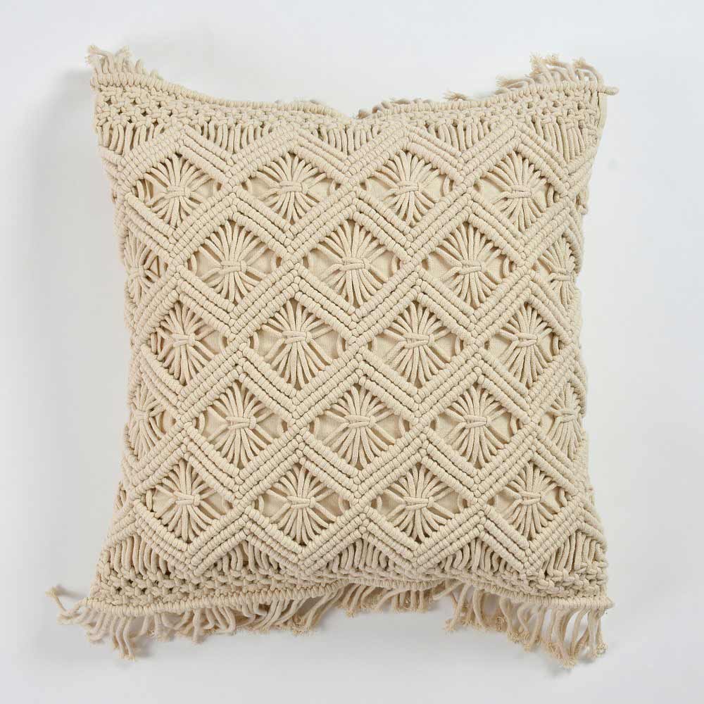 Cushion Cover, (i255_1_24_1), Cushion With OFF-White Color, Cushion For Living & Bedroom Area, Cushion - VT15241