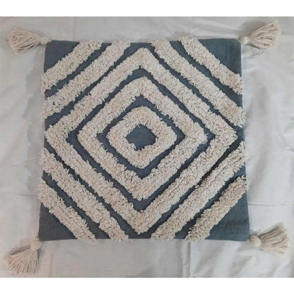 Cushion Cover, (i231_1_20_1), Cushion With Blue & OFF-White Color, Cushion For Living & Bedroom Area, Cushion - VT15253