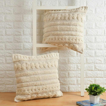 Cushion Cover, (i222_1_18_1), Cushion With OFF-White Color, Cushion For Living & Bedroom Area, Cushion - VT15258