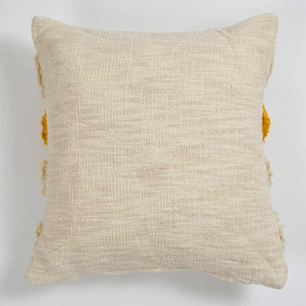 Cushion Cover, (i221_1_16_1), Cushion With OFF-White & Orange Color, Cushion For Living & Bedroom Area, Cushion - VT15261