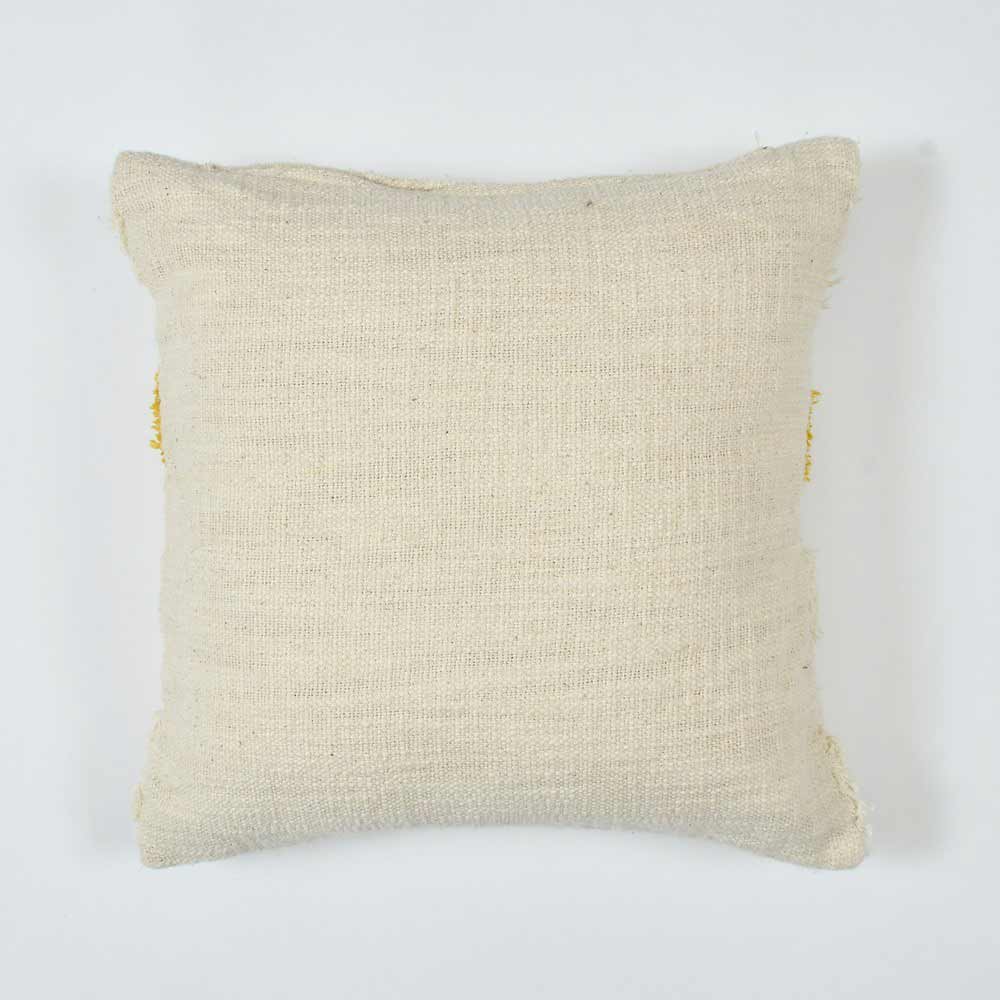 Cushion Cover, (i221_2_16_1), Cushion With Yellow, Black & OFF-White Color, Cushion For Living & Bedroom Area, Cushion - VT15264