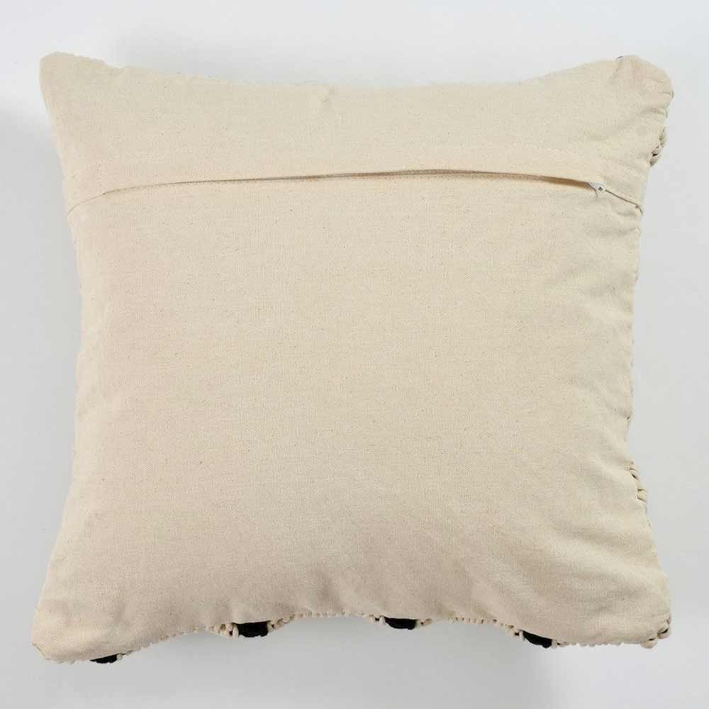 Cushion Cover, (i219_1_12_1), Cushion With Black & OFF-White Color, Cushion For Living & Bedroom Area, Cushion - VT15266