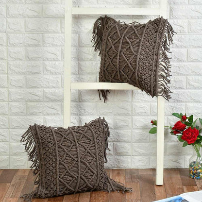 Cushion Cover, (i217_4_16_1), Cushion With Grey Color, Cushion For Living & Bedroom Area, Cushion - VT15272