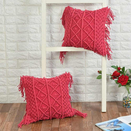 Cushion Cover, (i217_5_16_1), Cushion With Pink Color, Cushion For Living & Bedroom Area, Cushion - VT15273