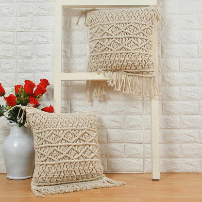 Cushion Cover, (i217_1_20_1), Cushion With OFF-White Color, Cushion For Living & Bedroom Area, Cushion - VT15277