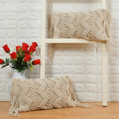 Cushion Cover, (i214_2_1), Cushion With OFF-White Color, Cushion For Living & Bedroom Area, Cushion - VT15279