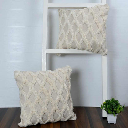 Cushion Cover, (i122_18_1), Cushion With OFF-White Color, Cushion For Living & Bedroom Area, Cushion - VT15284