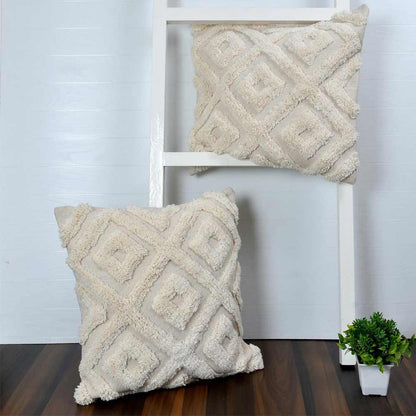 Cushion Cover, (i121_16_1), Cushion With White Color, Cushion For Living & Bedroom Area, Cushion - VT15287