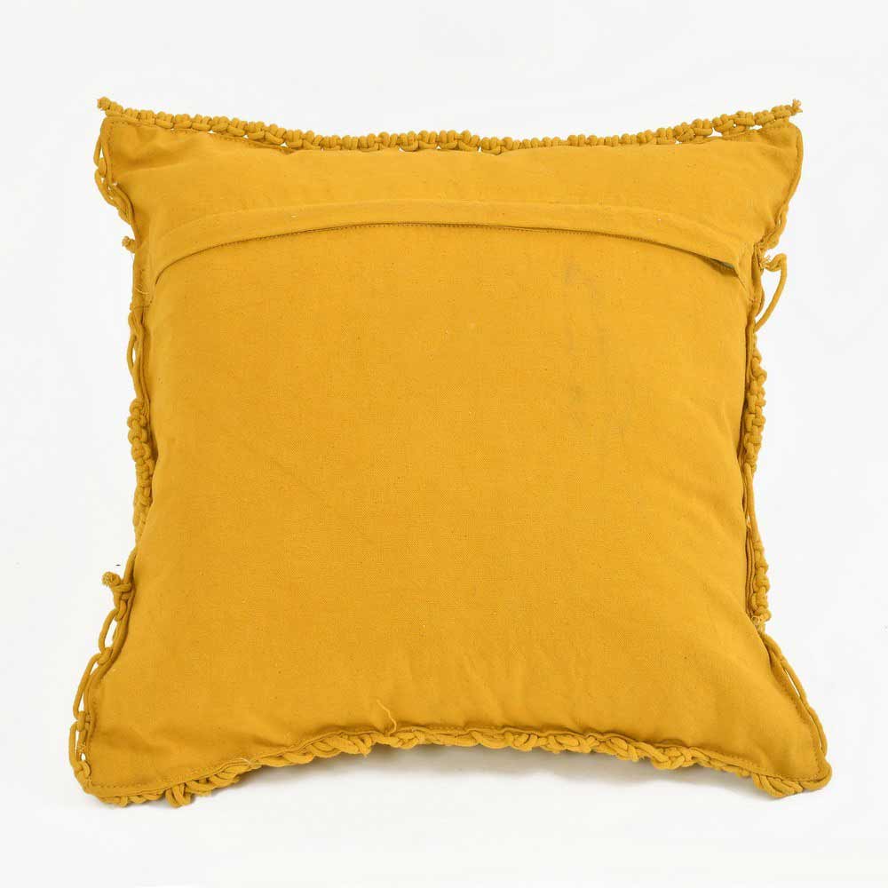 Cushion Cover, (i110_3_16_1), Cushion With Yellow Color, Cushion For Living & Bedroom Area, Cushion - VT15290