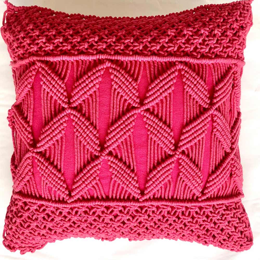 Cushion Cover, (i110_5_16_1), Cushion With Pink Color, Cushion For Living & Bedroom Area, Cushion - VT15292