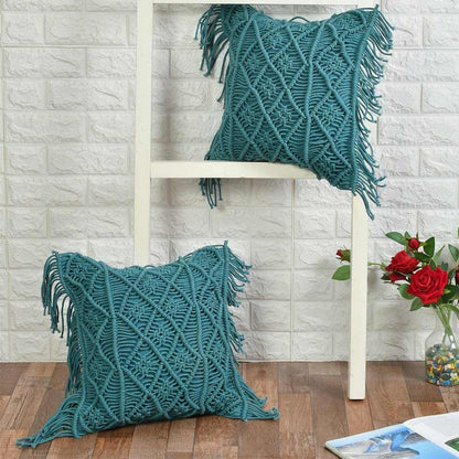 Cushion Cover, (i105_7_16_1), Cushion With Blue Color, Cushion For Living & Bedroom Area, Cushion - VT15302