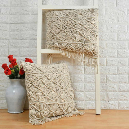 Cushion Cover, (i105_1_16_1), Cushion With OFF-White Color, Cushion For Living & Bedroom Area, Cushion - VT15304