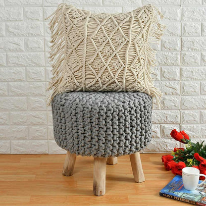 Cushion Cover, (i105_1_18_1), Cushion With OFF-White Color, Cushion For Living & Bedroom Area, Cushion - VT15305