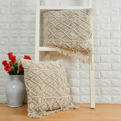 Cushion Cover, (i105_1_18_1), Cushion With OFF-White Color, Cushion For Living & Bedroom Area, Cushion - VT15305