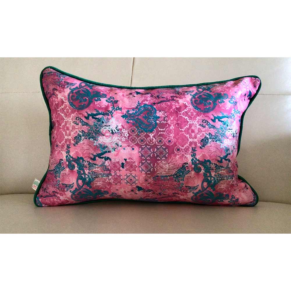 Cushion Covers(TSHVTP01M), Tulipani- Embroidered Luxury Velvet Cushion Cover- Blossom Pink- Set of 1, Cushion Covers - VT15326