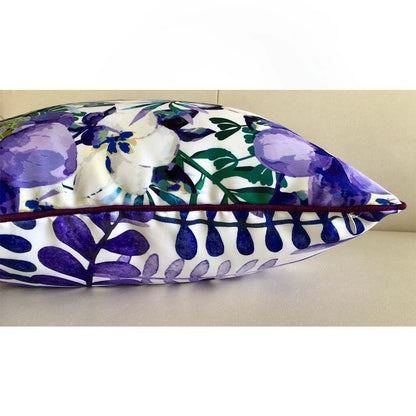 Cushion Covers(TSHPWOL02), Watercolor Orchids- REVERSIBLE- Cushion Covers- Lavender- Set of 2, Cushion Covers - VT15333