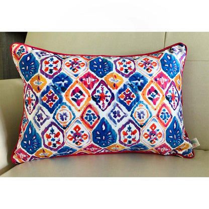 Cushion Covers(TSHWIL02L), Watercolor Ikats- REVERSIBLE- Rectangular Cushion Covers- Lively Lavender- Set of 2, Cushion Covers - VT15343