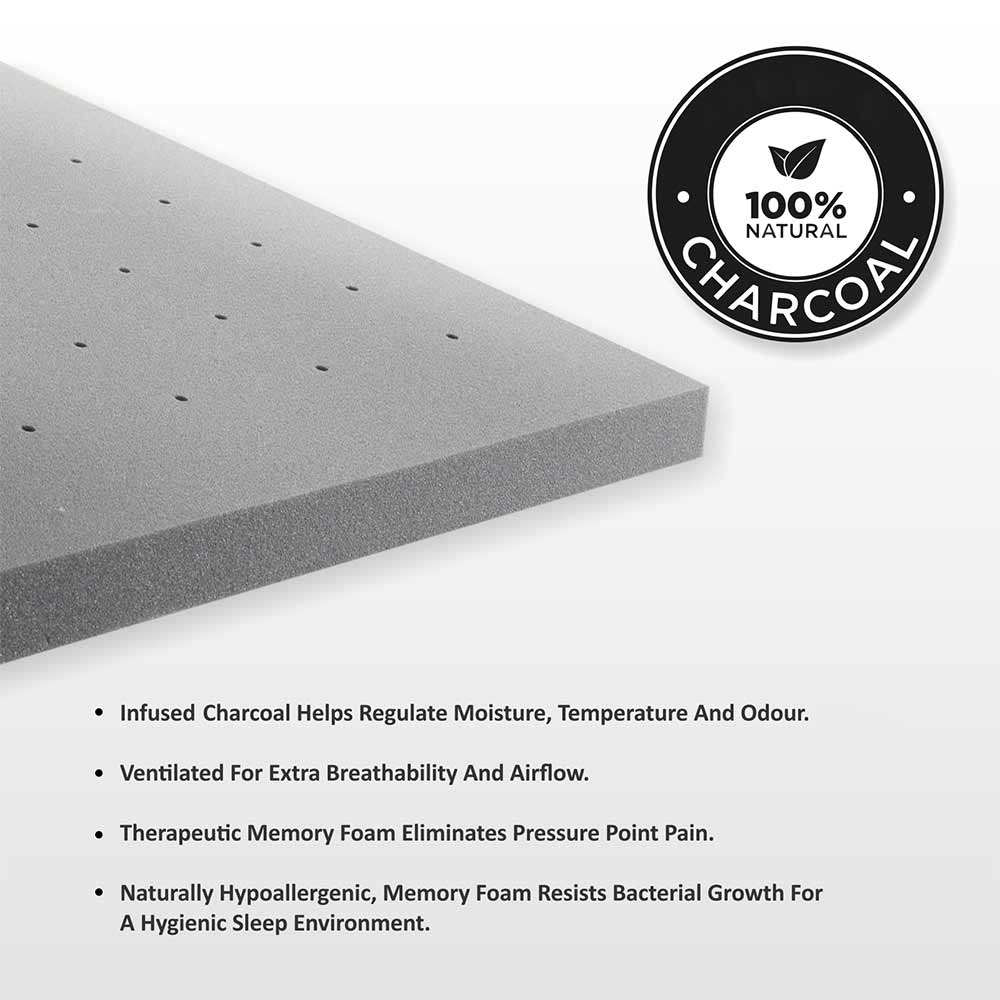 Mattress, (BEMGEDWDFFGEQAJZ) Loom & Needles Inspire Graphite Memory Foam Orthopedic 6 inch King Bonded Foam Mattress, Mattress - VT15761