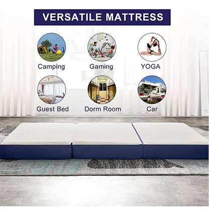 Mattress, (BEMG9VKSW4WN4EBP) Loom & Needles Tri-fold Memory Foam (HR) Foam Mattress 6 inch, Mattress - VT15789