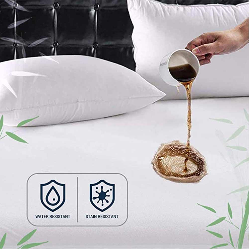 Mattress, (MTPGETHT5AUH7ND4) Loom & Needles 100% Pure Organic Bamboo Waterproof Mattress Protector, Mattress - VT15798