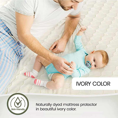 Mattress, (MTPGETHT5AUH7ND4) Loom & Needles 100% Pure Organic Bamboo Waterproof Mattress Protector, Mattress - VT15798