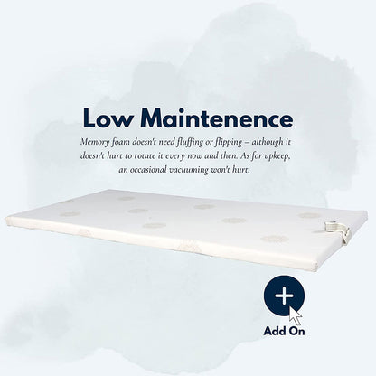 Mattress, CU_MFT_75x48x2 (CLOUDE) Memory Foam 2 Inch Single Size Soft Orthopedic Mattress Topper, Mattress - VT15852