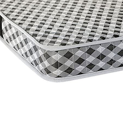 Mattress, Folding_Mattress-72x36x4 (CLOUDE) Checkered PU Foam 4 Inch Single Bed Size Sofa Cum Dual Comfort Foldable Mattress, Mattress - VT15859