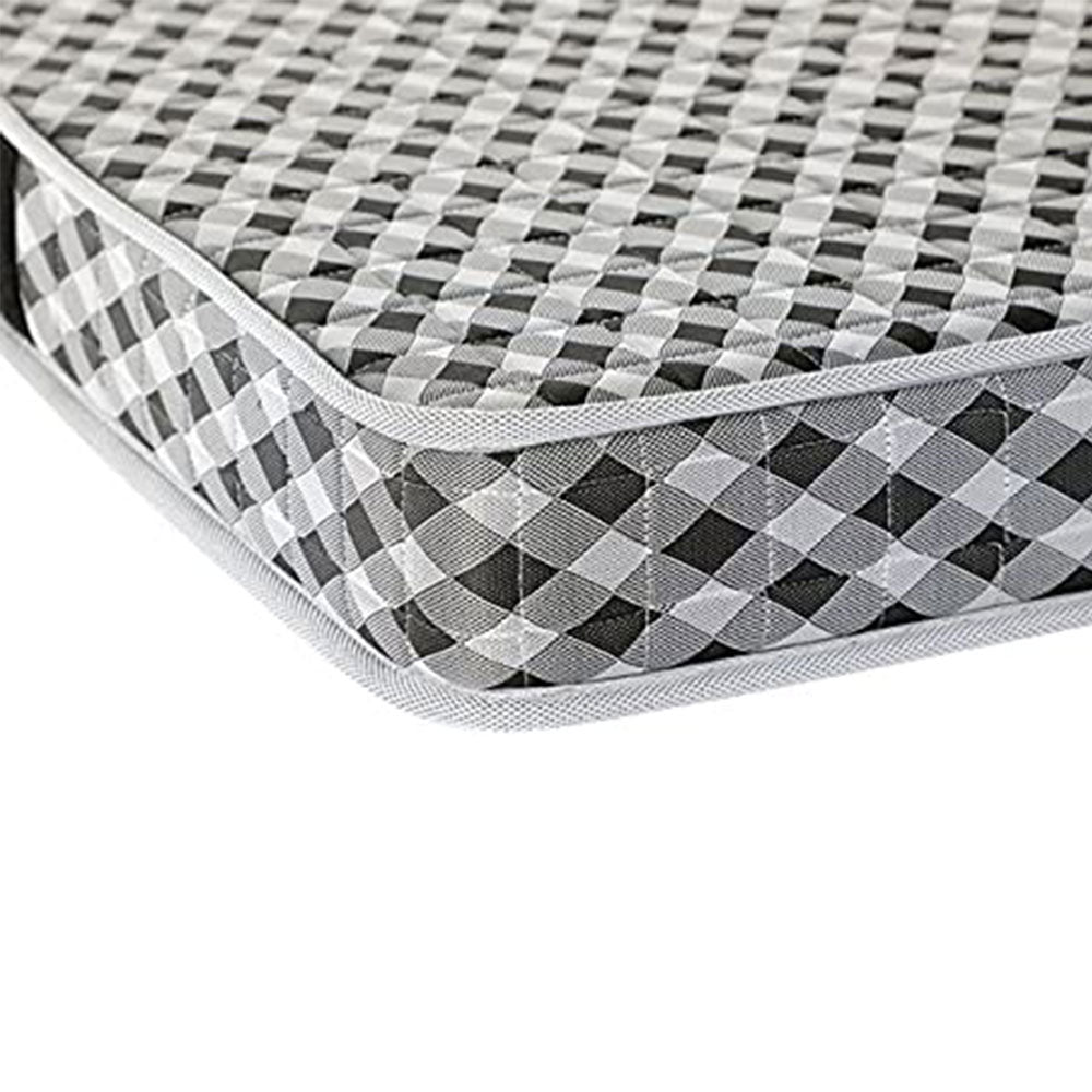 Mattress, Folding_Mattress-72x60x4 (CLOUDE) Checkered PU Foam 4 Inch Queen Bed Size Sofa Cum Dual Comfort Foldable Mattress, Mattress - VT15861