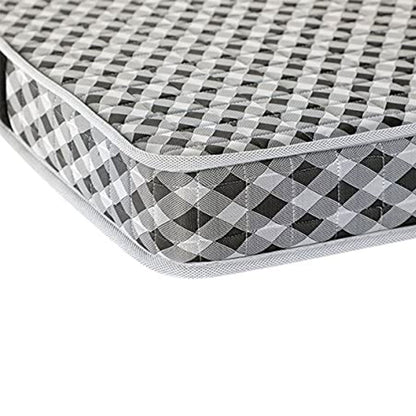 Mattress, Folding_Mattress-72x60x4 (CLOUDE) Checkered PU Foam 4 Inch Queen Bed Size Sofa Cum Dual Comfort Foldable Mattress, Mattress - VT15861