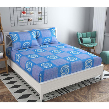 Bedsheet, (ICKBS122) Presto, 160 TC 100% Cotton Double Bedsheet With 2 Pillow Covers, Abstract pattern, Bedsheet- VT15885