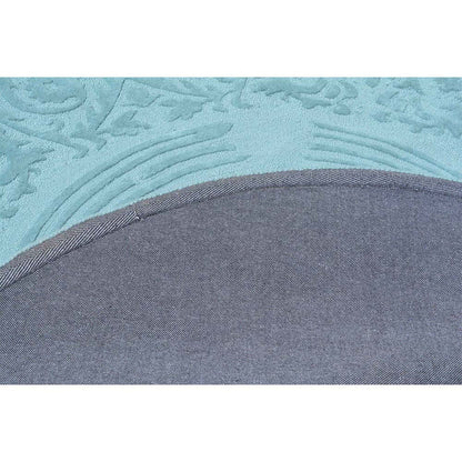 Rugs, (Presto), ICHT1719C6X6, Blue Color Traditional Hand Tufted Round Wool Carpet-VT15919-72X72 inches